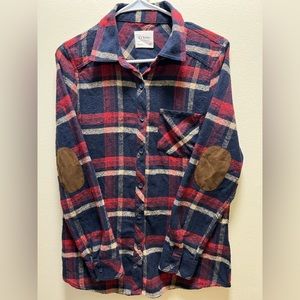 Hi Sono Flannel with Elbow Patches